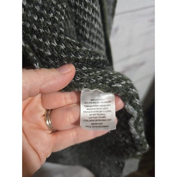 Modern Canvas Green Camo Open Front Knit Cardigan Sweater Womans Plus Size 2XL - Picture 6 of 6